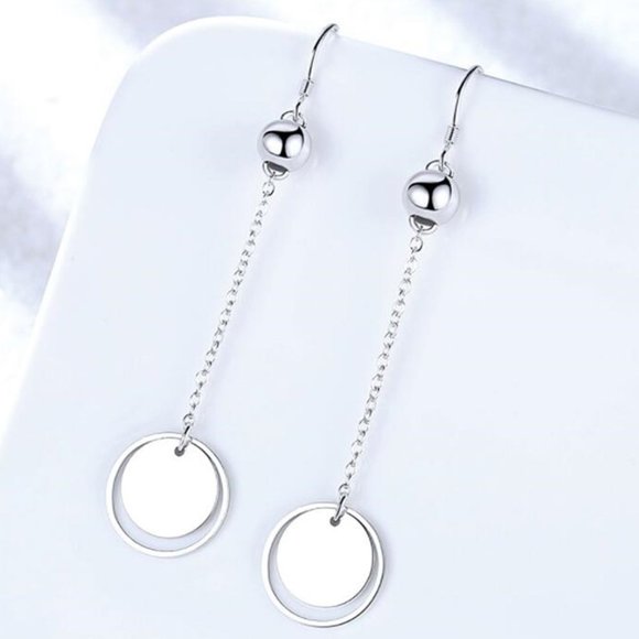 Jewelry - 925 sterling silver cubic tassel earring for Woman, J417